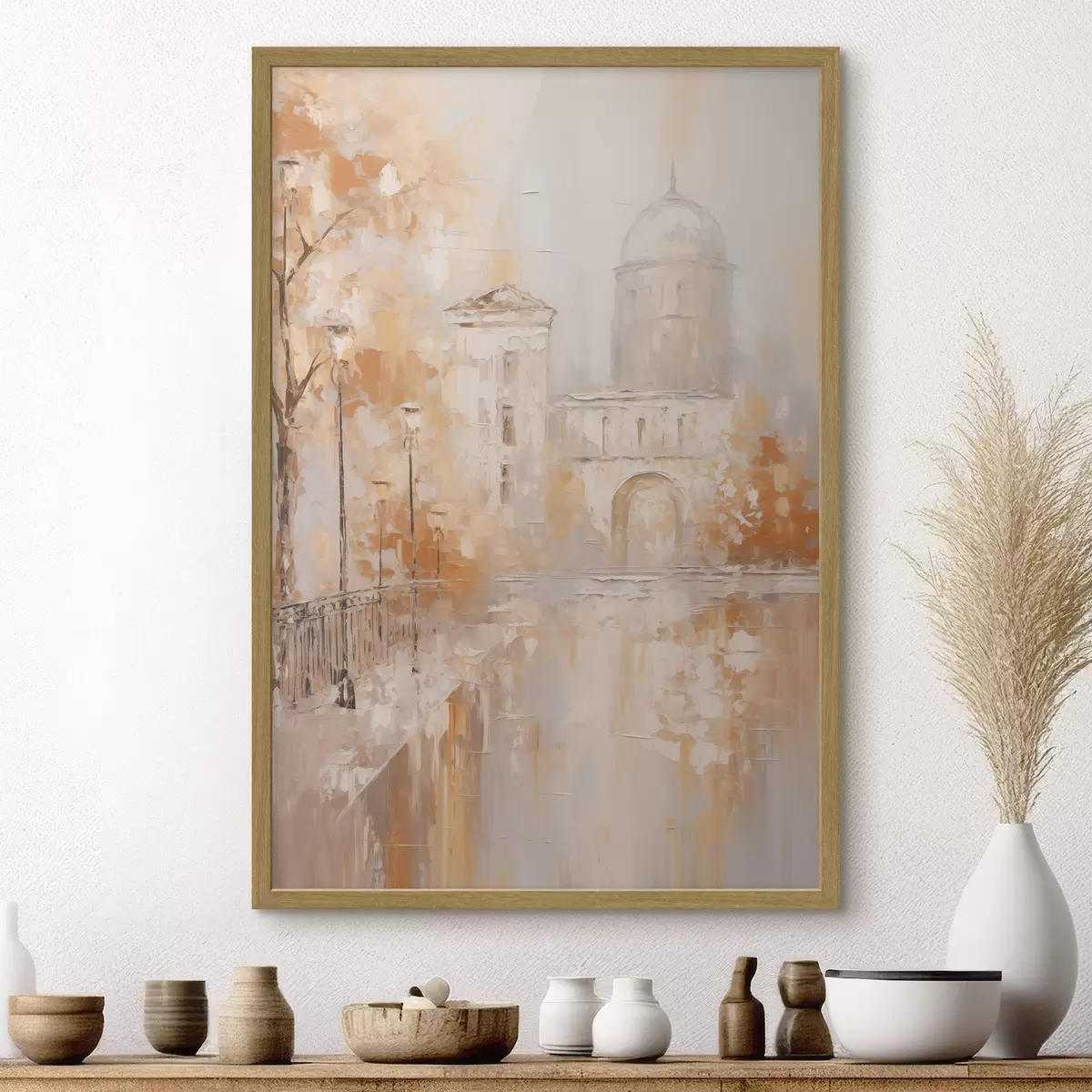 Poster Scène urbaine avec une arche aux teintes chaudes f47303