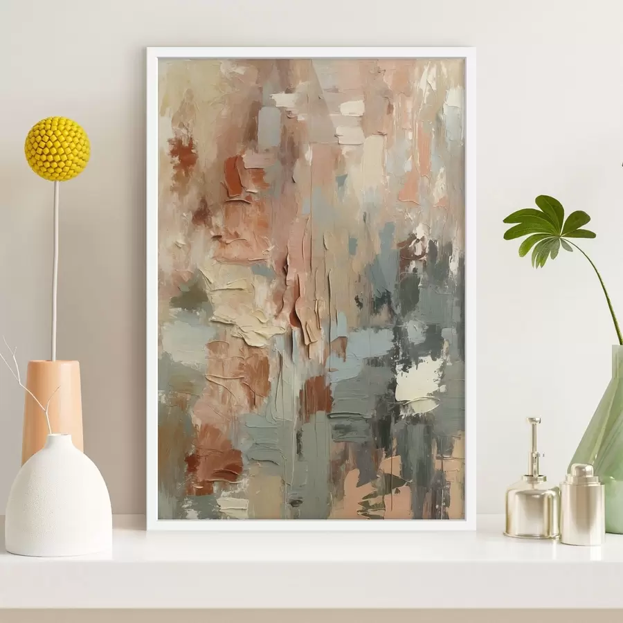 Papier peint Coups de pinceau texturés dans des teintes pastel mélangées f47754