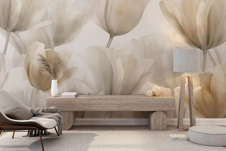 Papier peint Tulipes délicates w09699