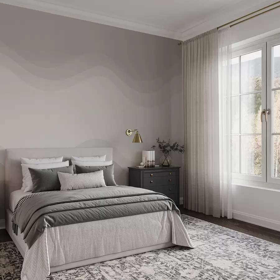 Papier peint Vagues abstraites dans une palette beige neutre w05132v3