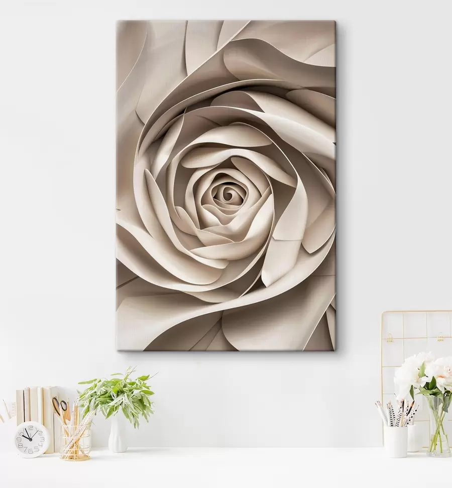 Tableau Grande rose abstraite s47825