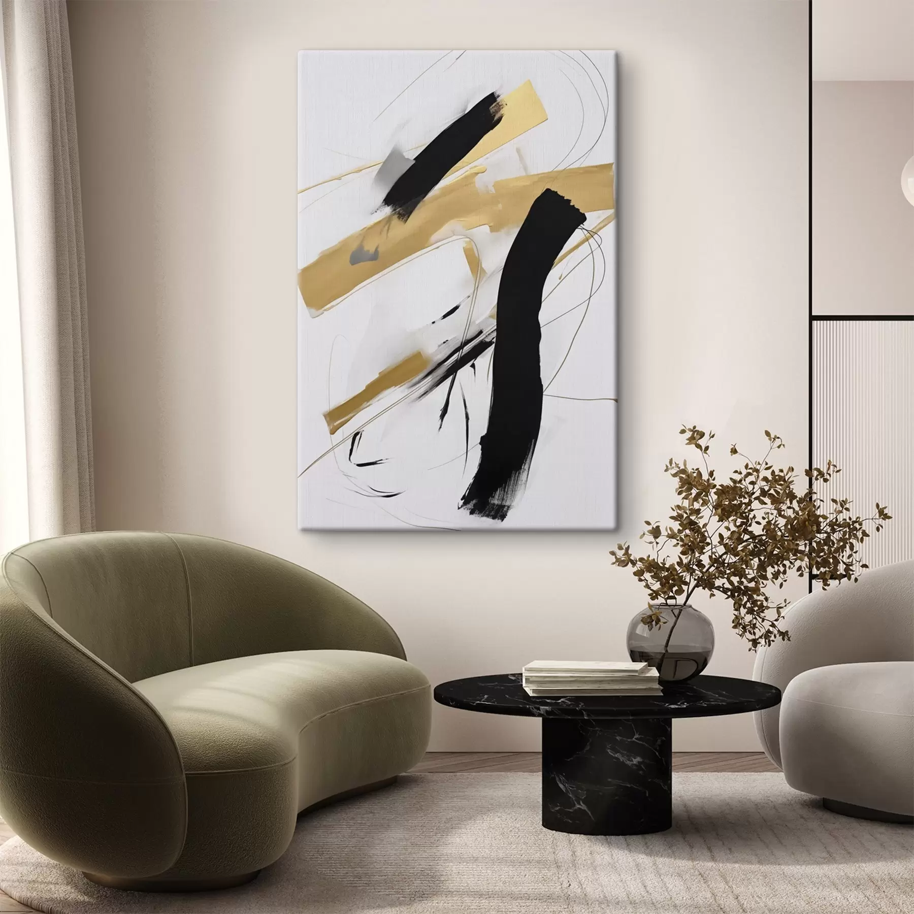 Tableau Composition abstraite chaotique s47809