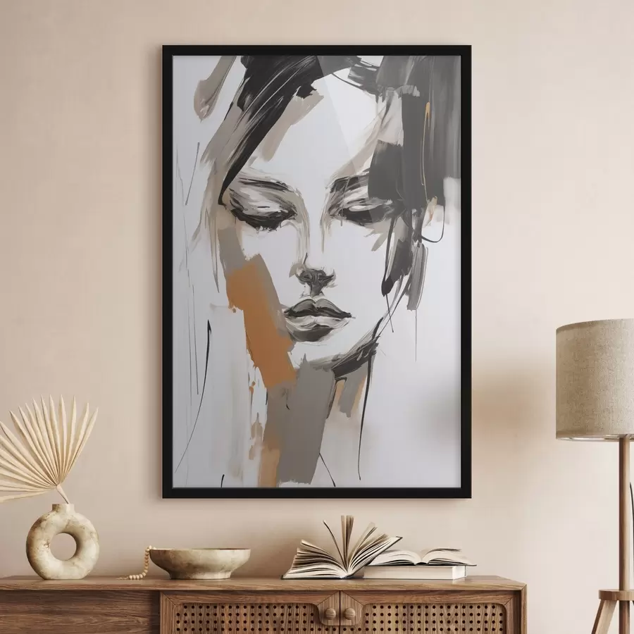 Papier peint Portrait abstrait d'une jeune fille f47801