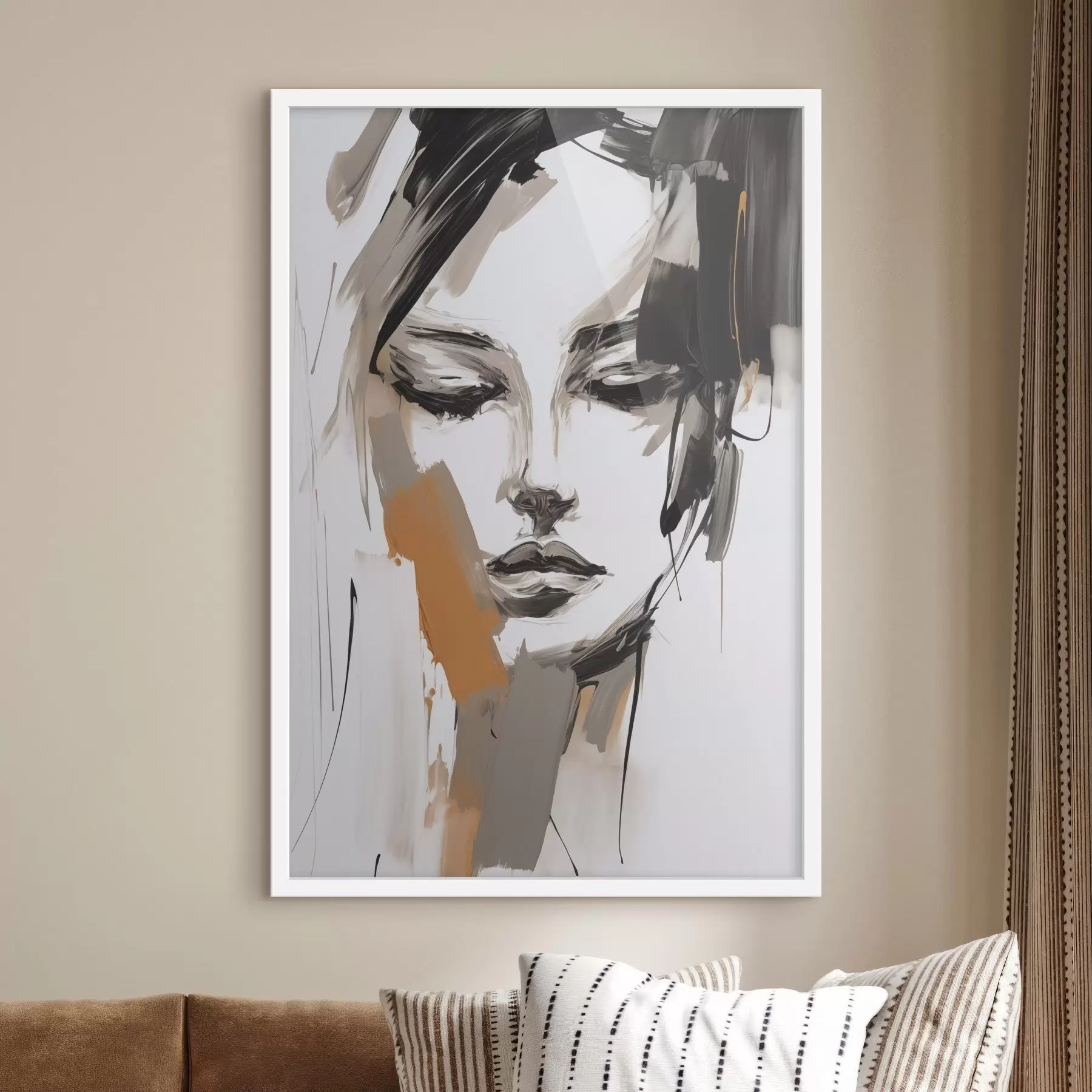 Papier peint Portrait abstrait d'une jeune fille f47801