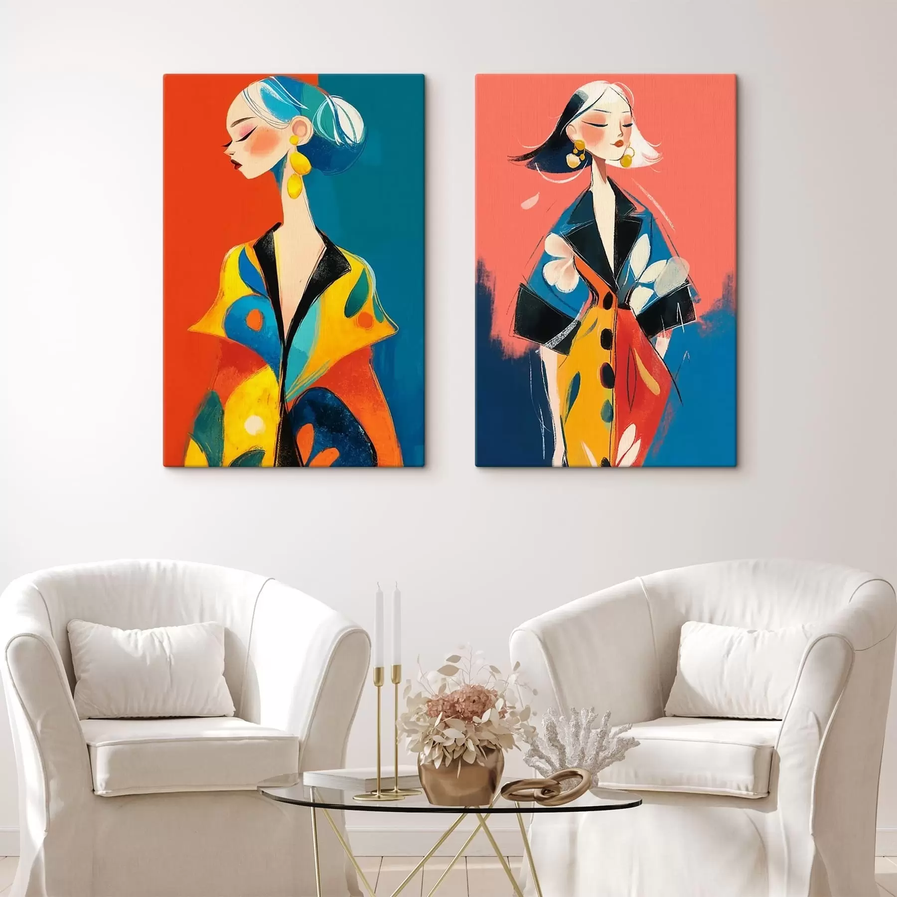 Tableau Portrait féminin de mode m30014