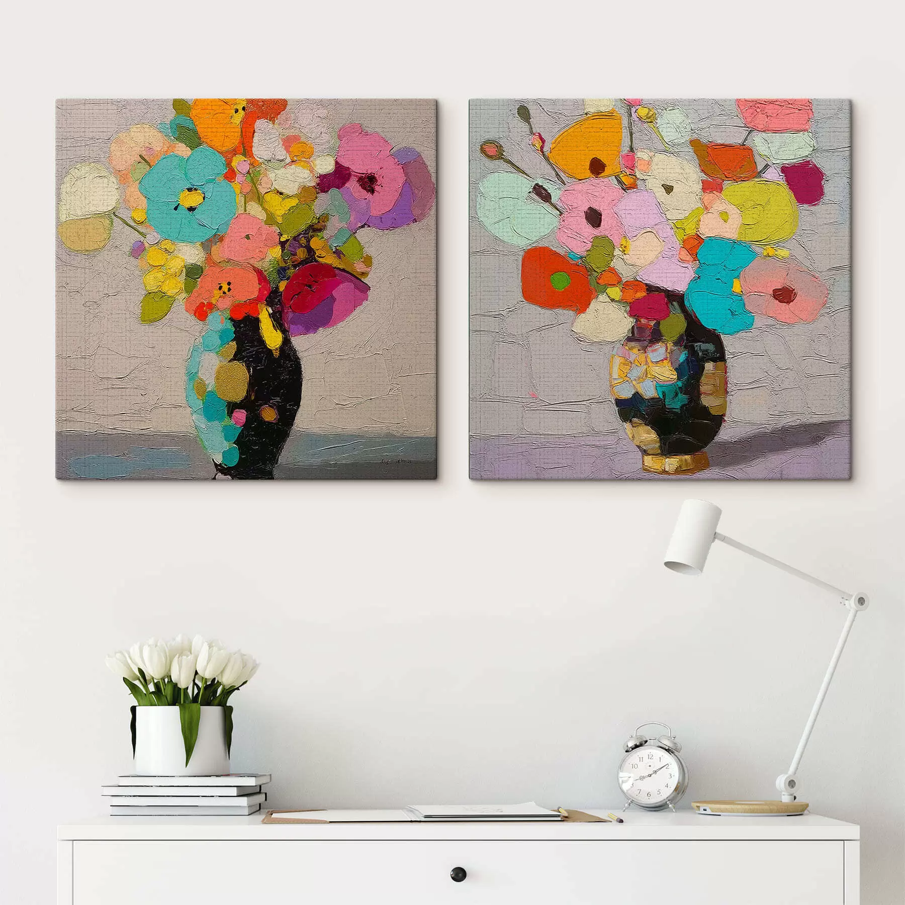 Tableau Nature morte florale m30016