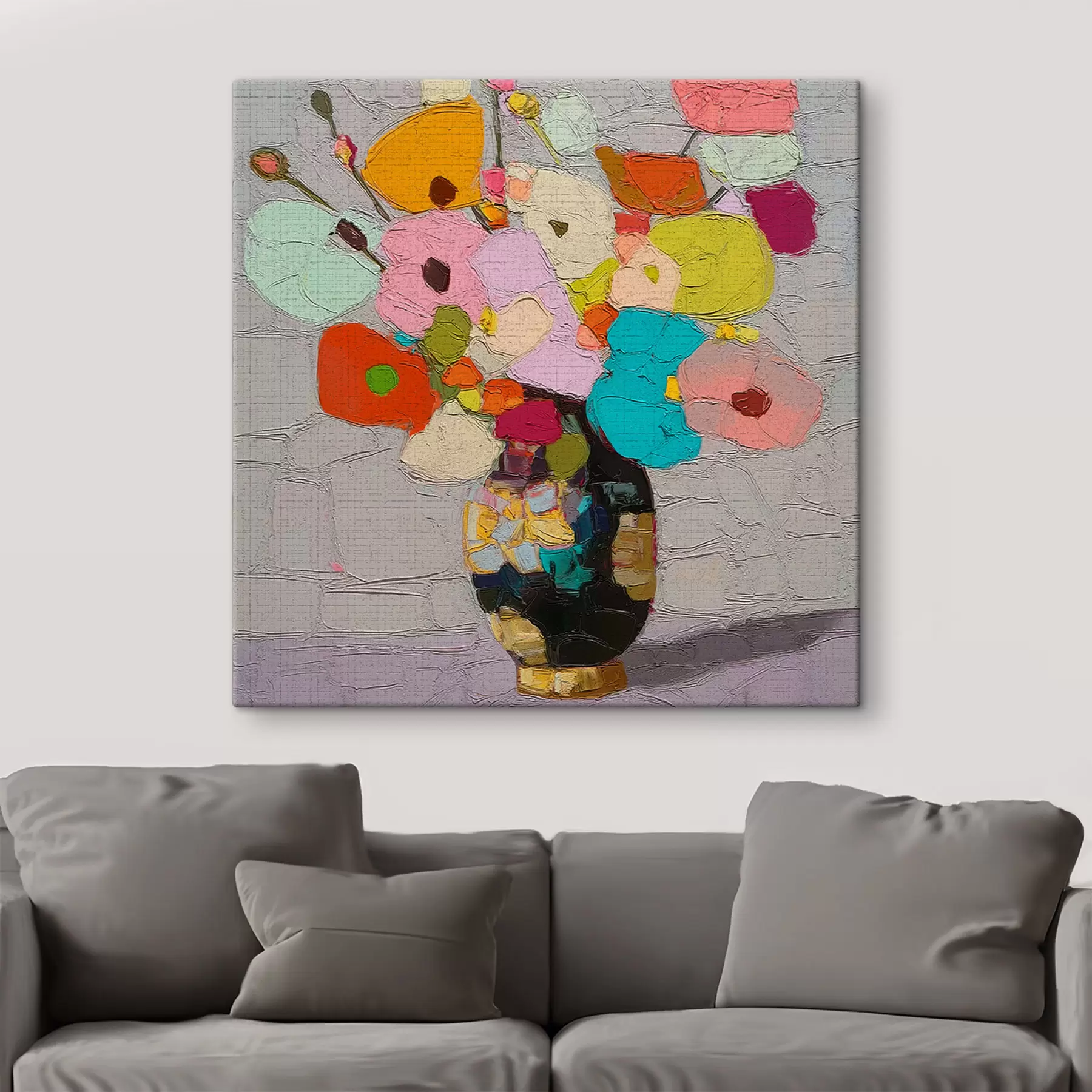 Tableau Composition florale dans un vase s47827