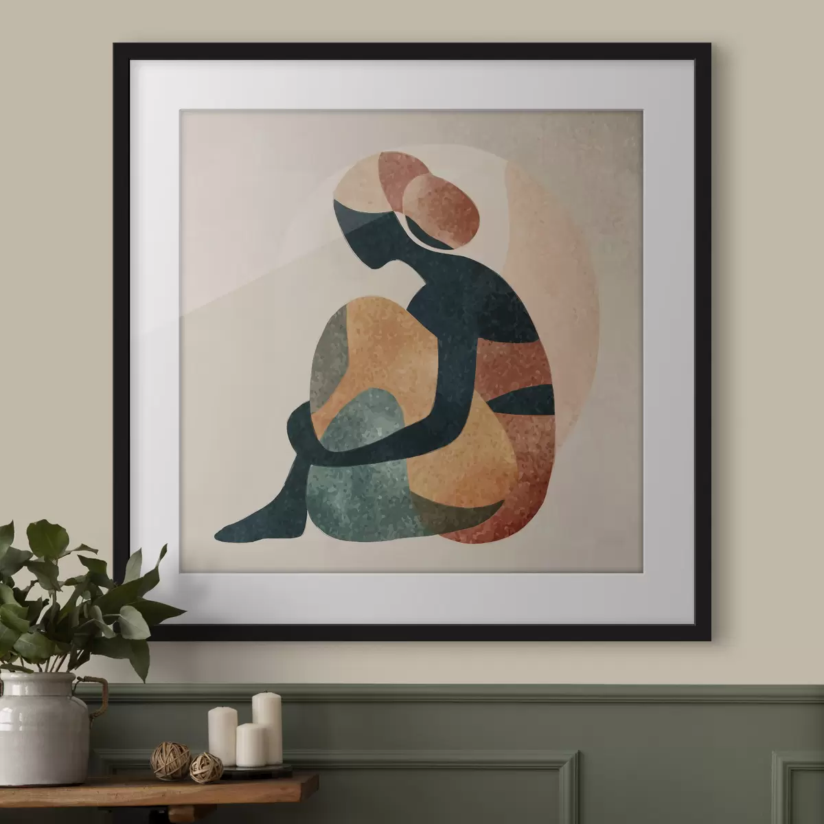 Poster Figure humaine abstraite f47839