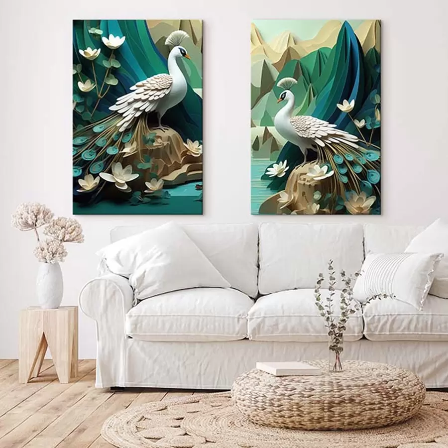 Tableau De magnifiques paons m30020