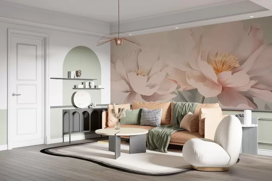 Papier peint Pivoines w05077