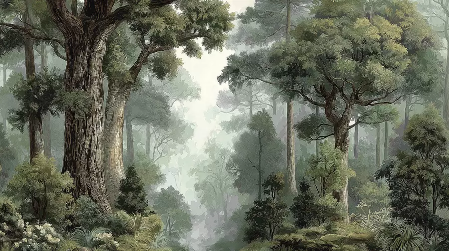 Papier peint Forêt de feuillus w05196