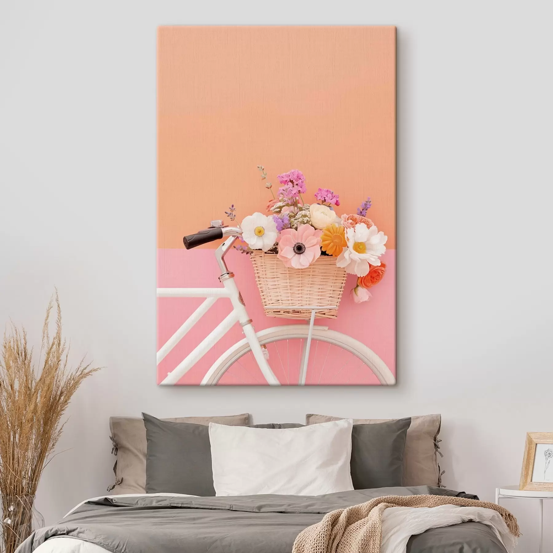 Tableau Panier à fleurs de style provençal, vélo s47895