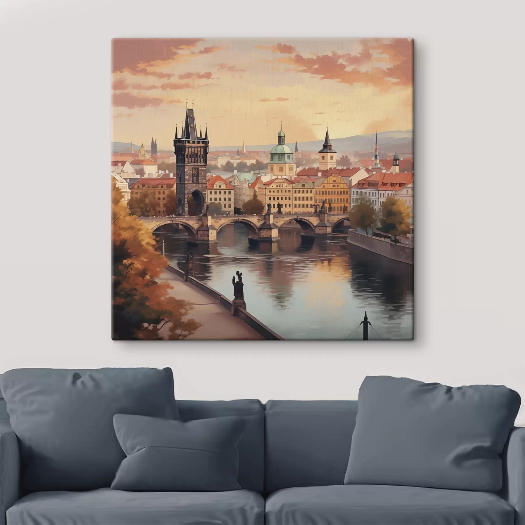 Tableau Vue de Prague, République tchèque s47897