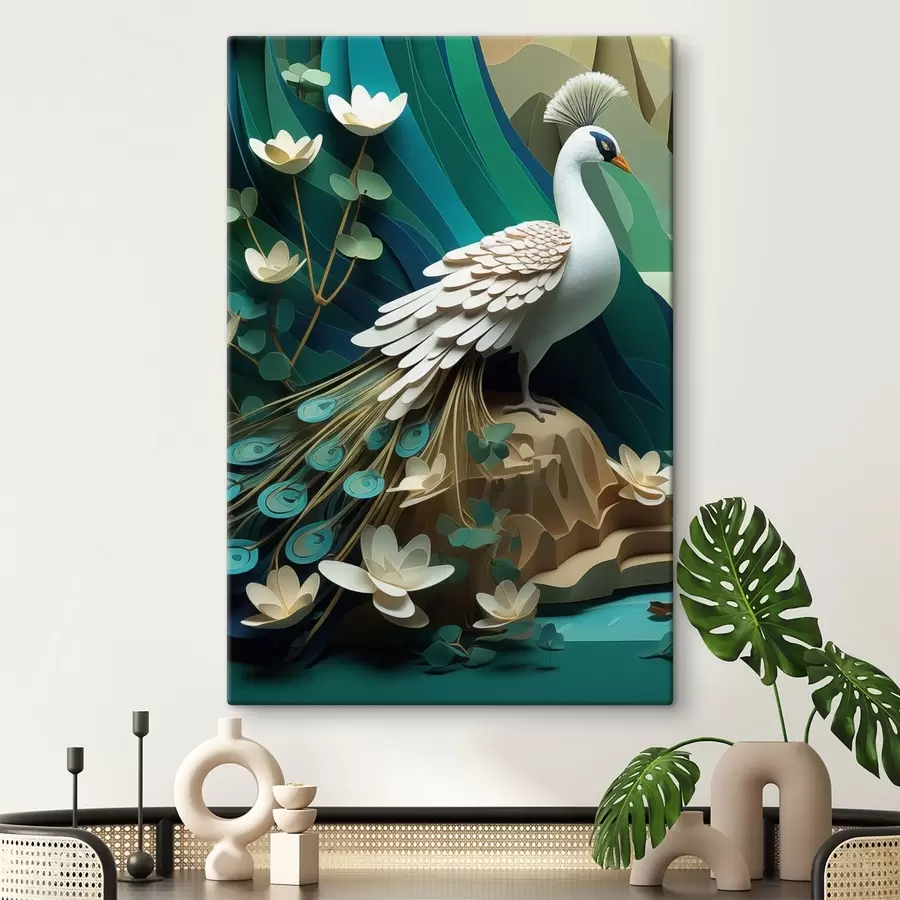 Tableau Paon chic s47900