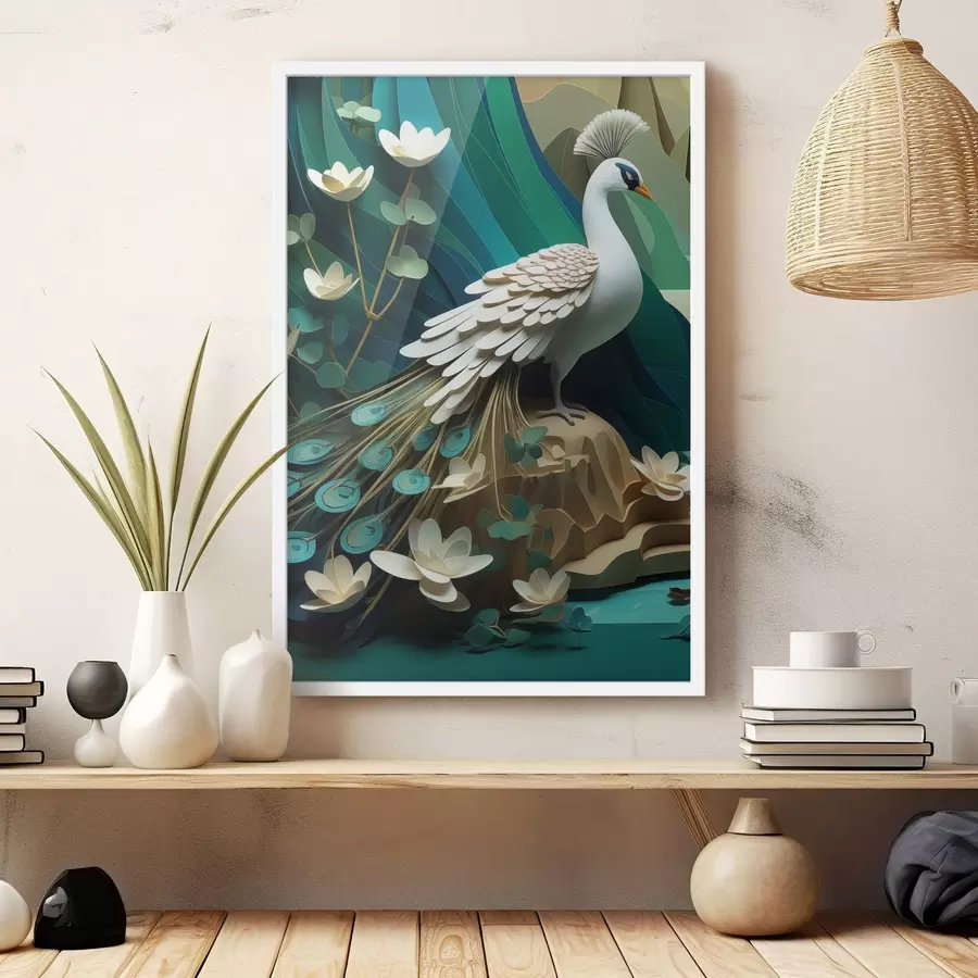 Papier peint Paon chic f47900