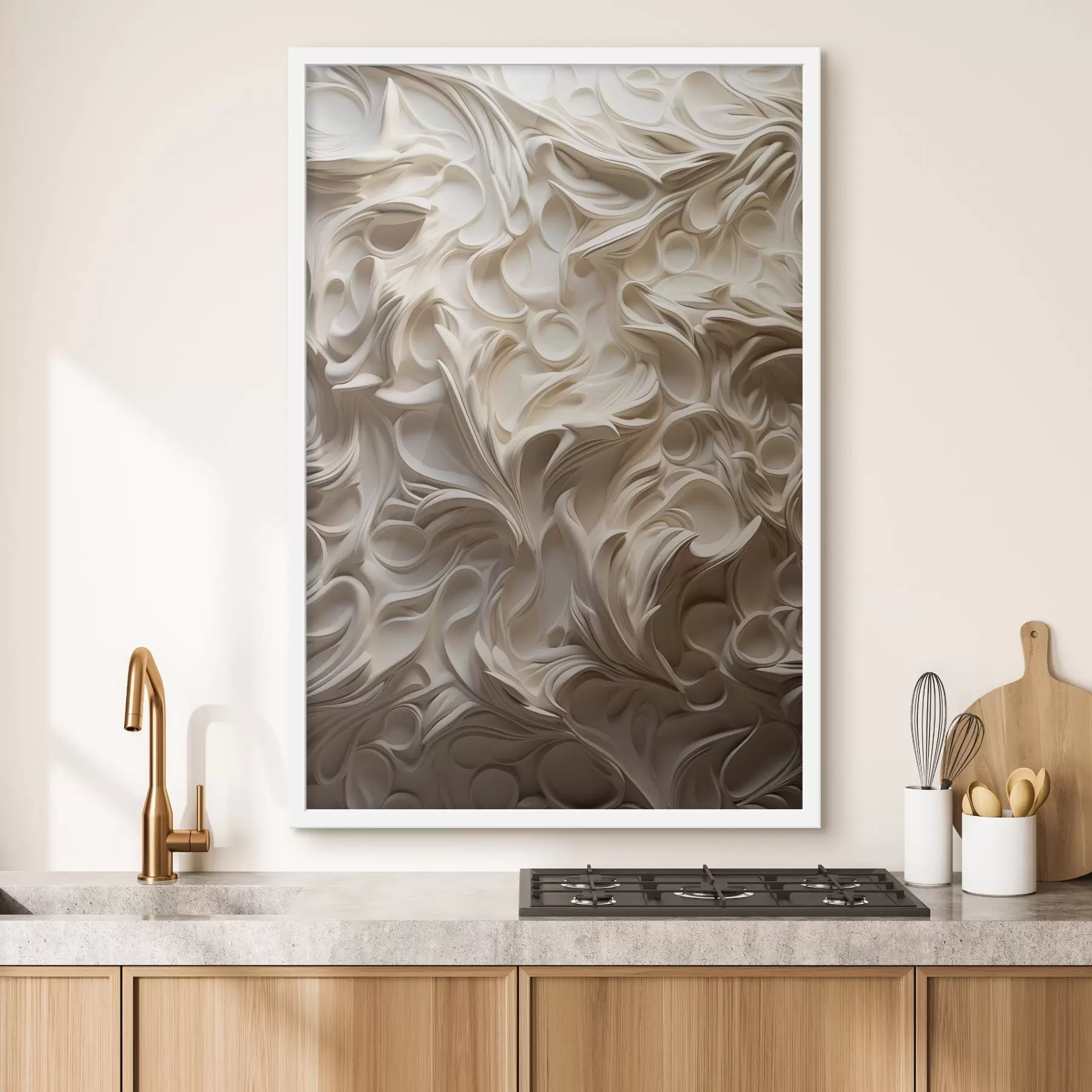 Papier peint Beaux motifs, imitation sculpture f47902