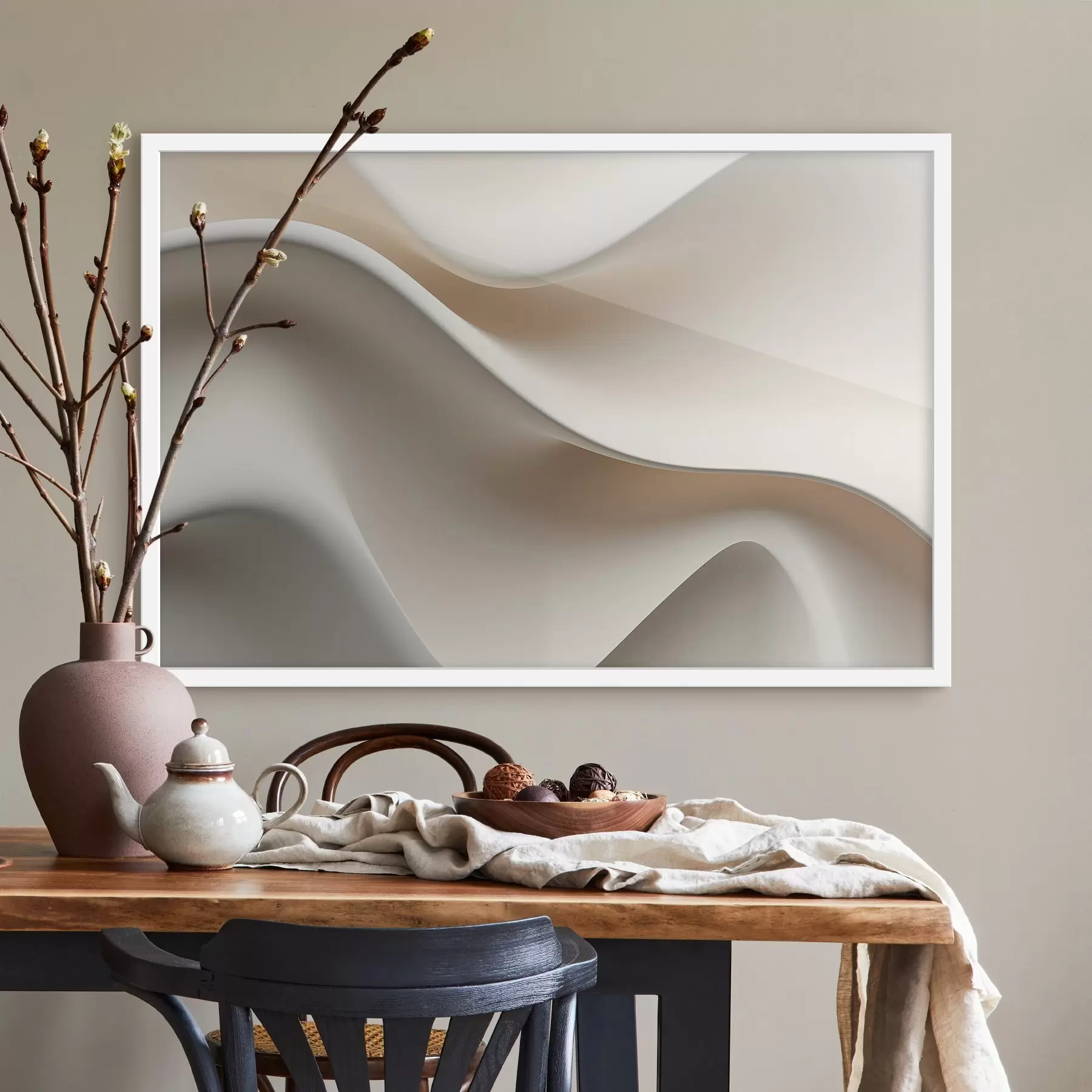 Papier peint Ondes volumétriques, imitation 3D f47886