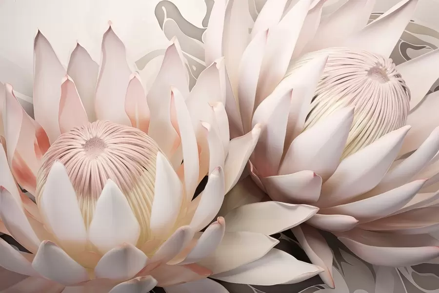 Papier peint Fleurs énormes, Protea w09692