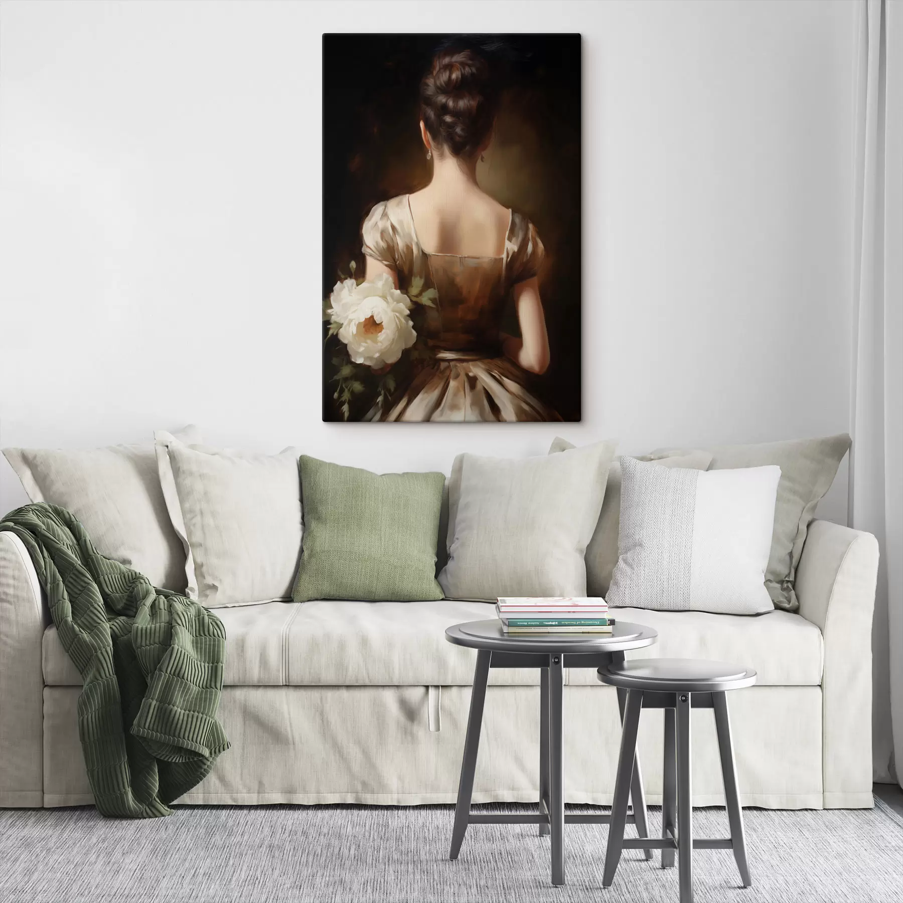 Tableau Portrait de femme vu de dos s47921