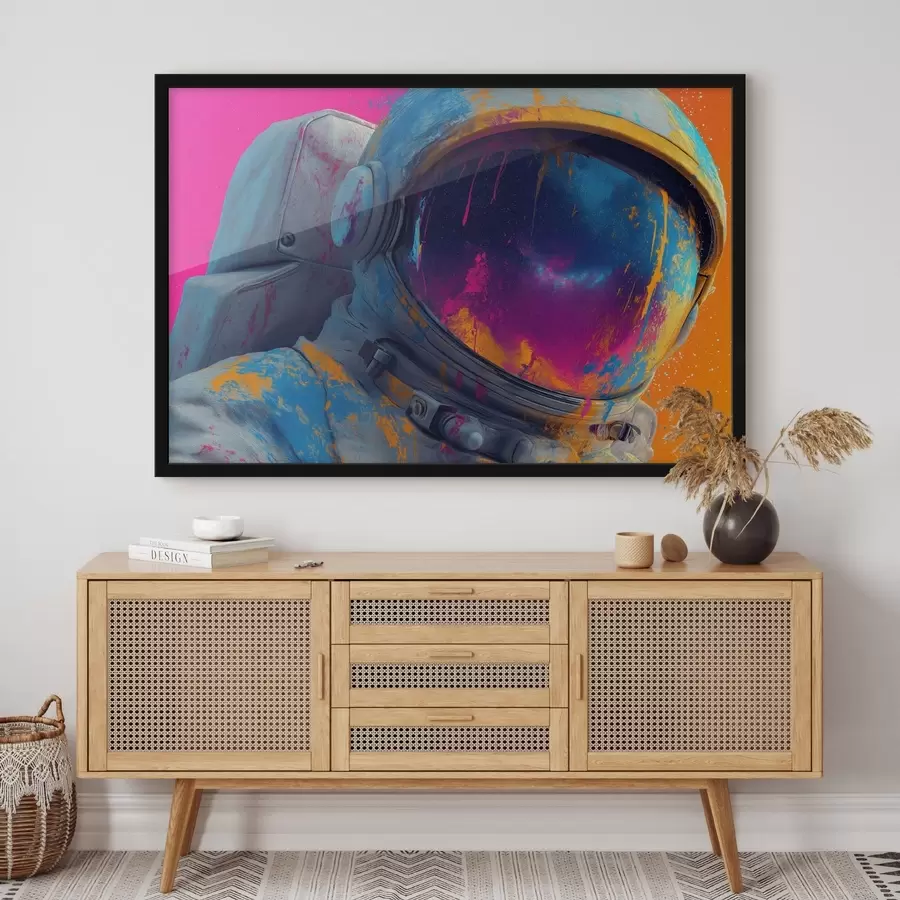 Papier peint Astronaute avec un casque brillant f47905