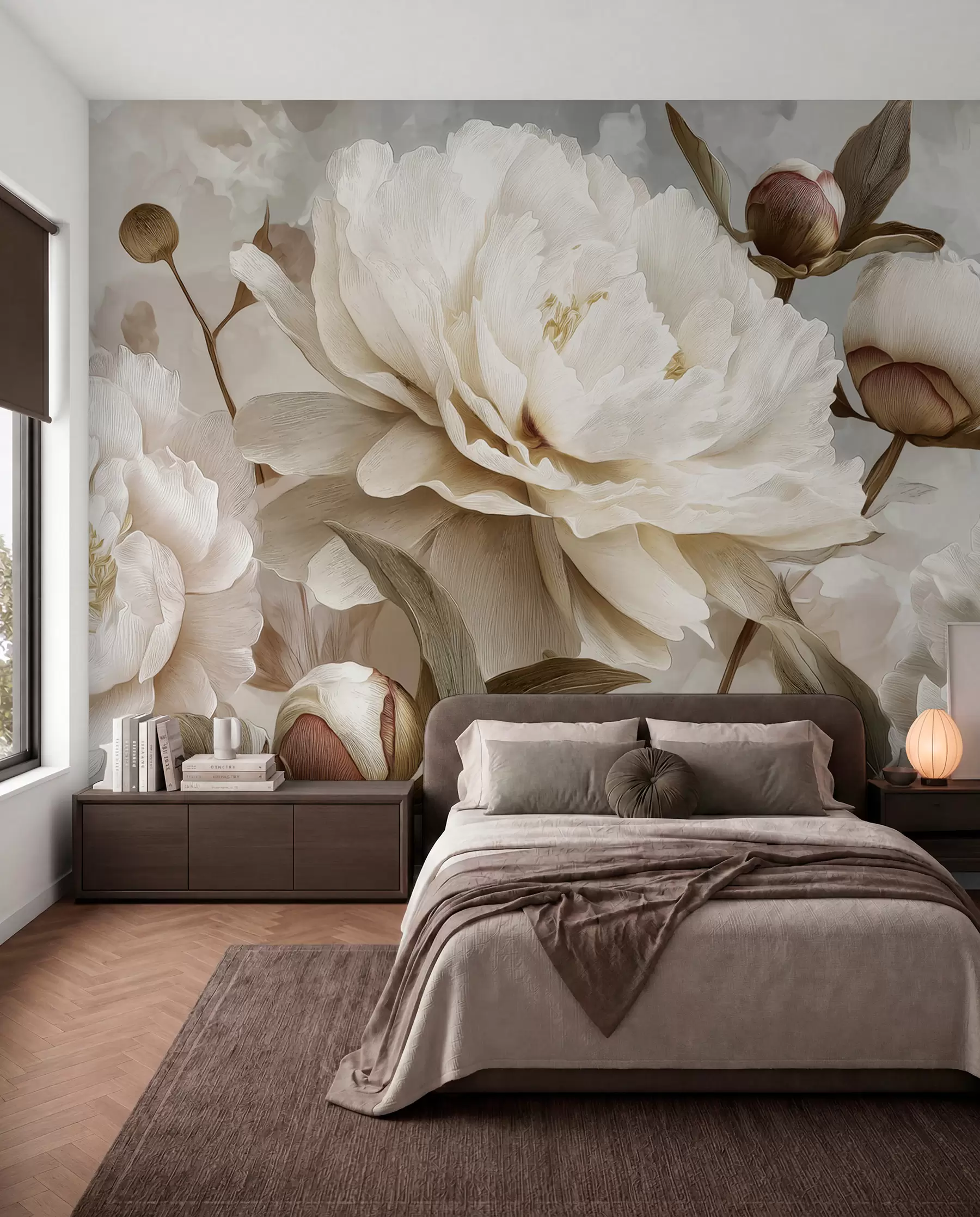 Papier peint Grandes pivoines w09689