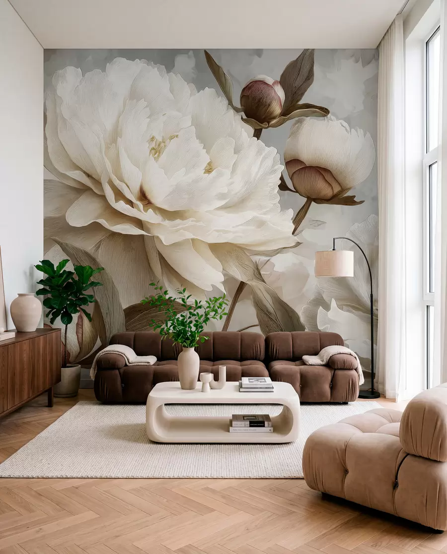 Papier peint Grandes pivoines w09689