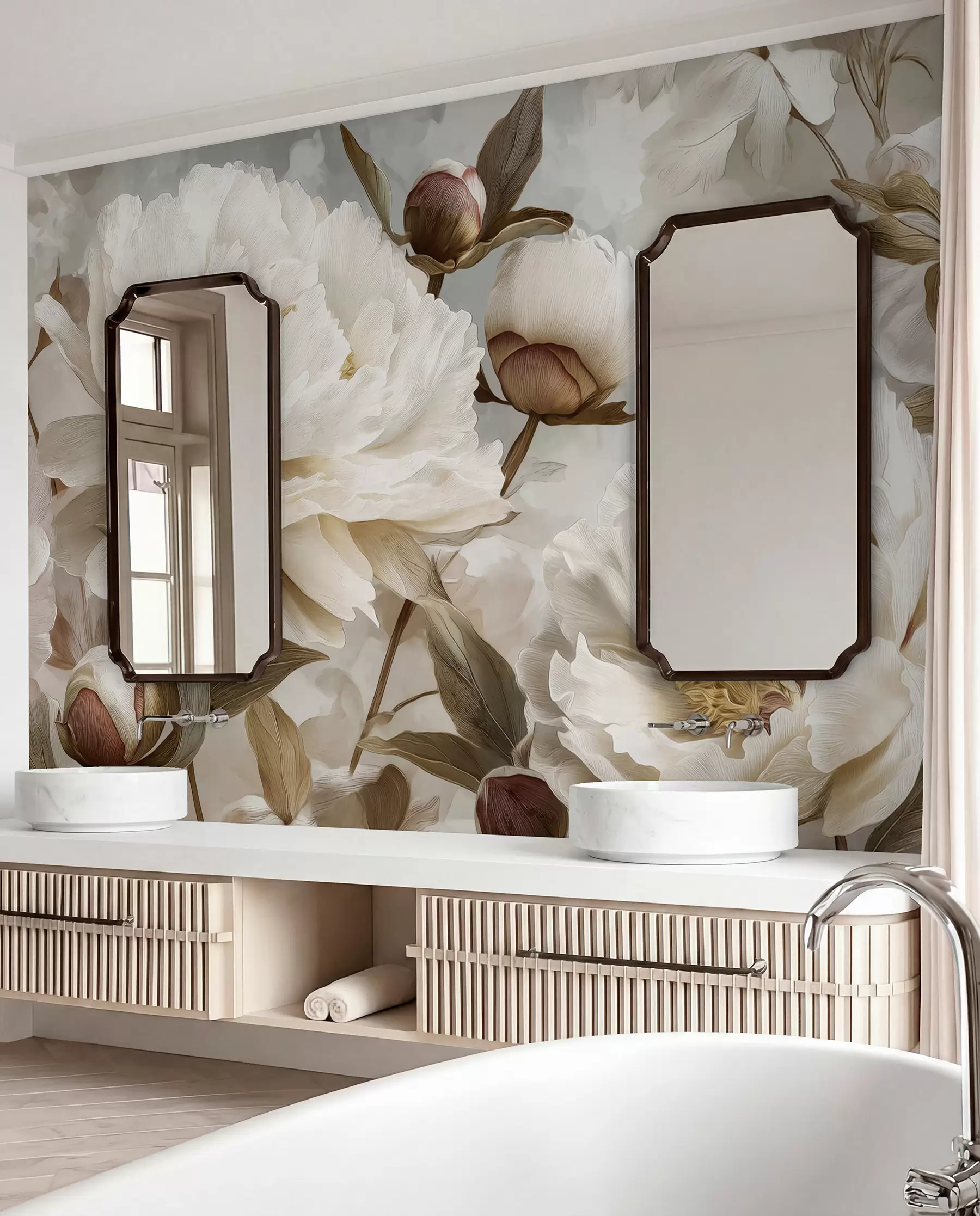 Papier peint Grandes pivoines w09689