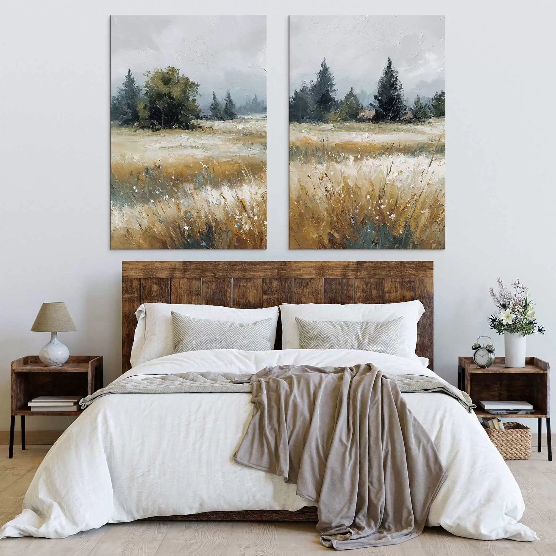 Tableau Plantes de plein champ, imitation peinture à l'huile m30047