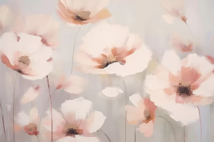 Papier peint Fleurs délicates aux tons pastel w05222