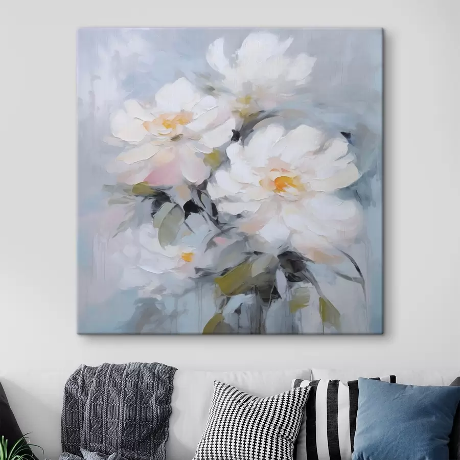 Tableau Peinture imitation fleurs s48047