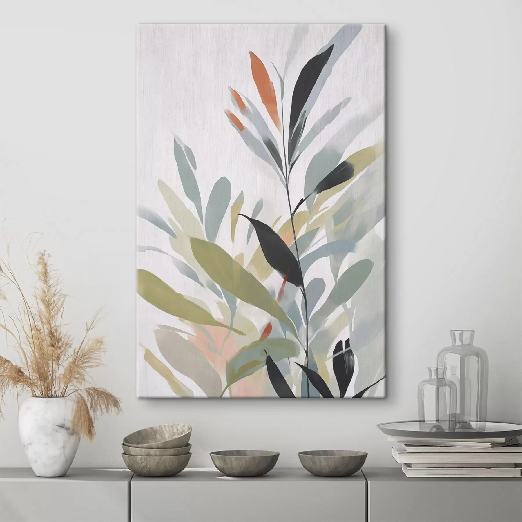 Tableau Imitation végétale en peinture s48059