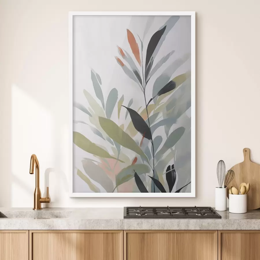 Papier peint Imitation végétale en peinture f48059