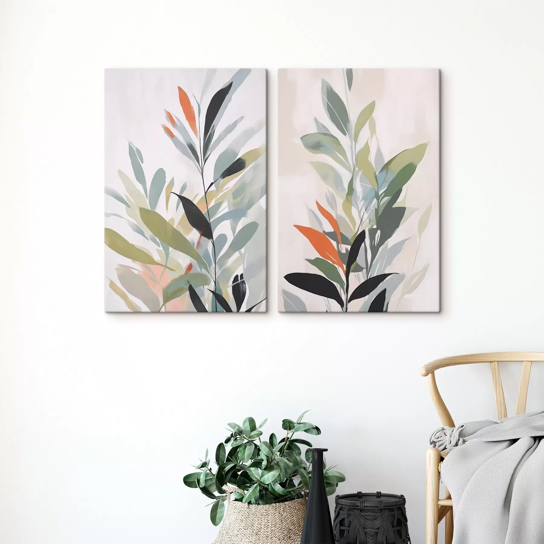 Tableau Imitation végétale en peinture m30077