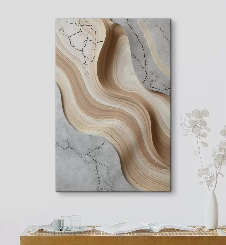 Tableau Bois et béton léger, imitation s48104