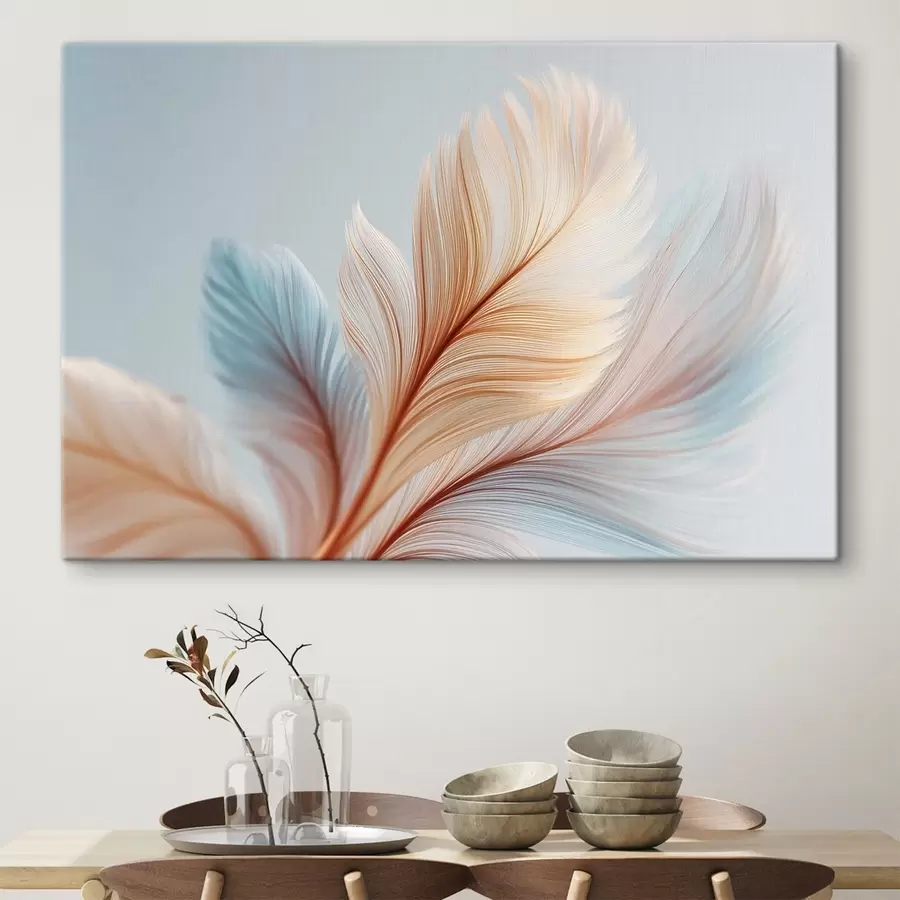 Tableau Plumes multicolores s48110