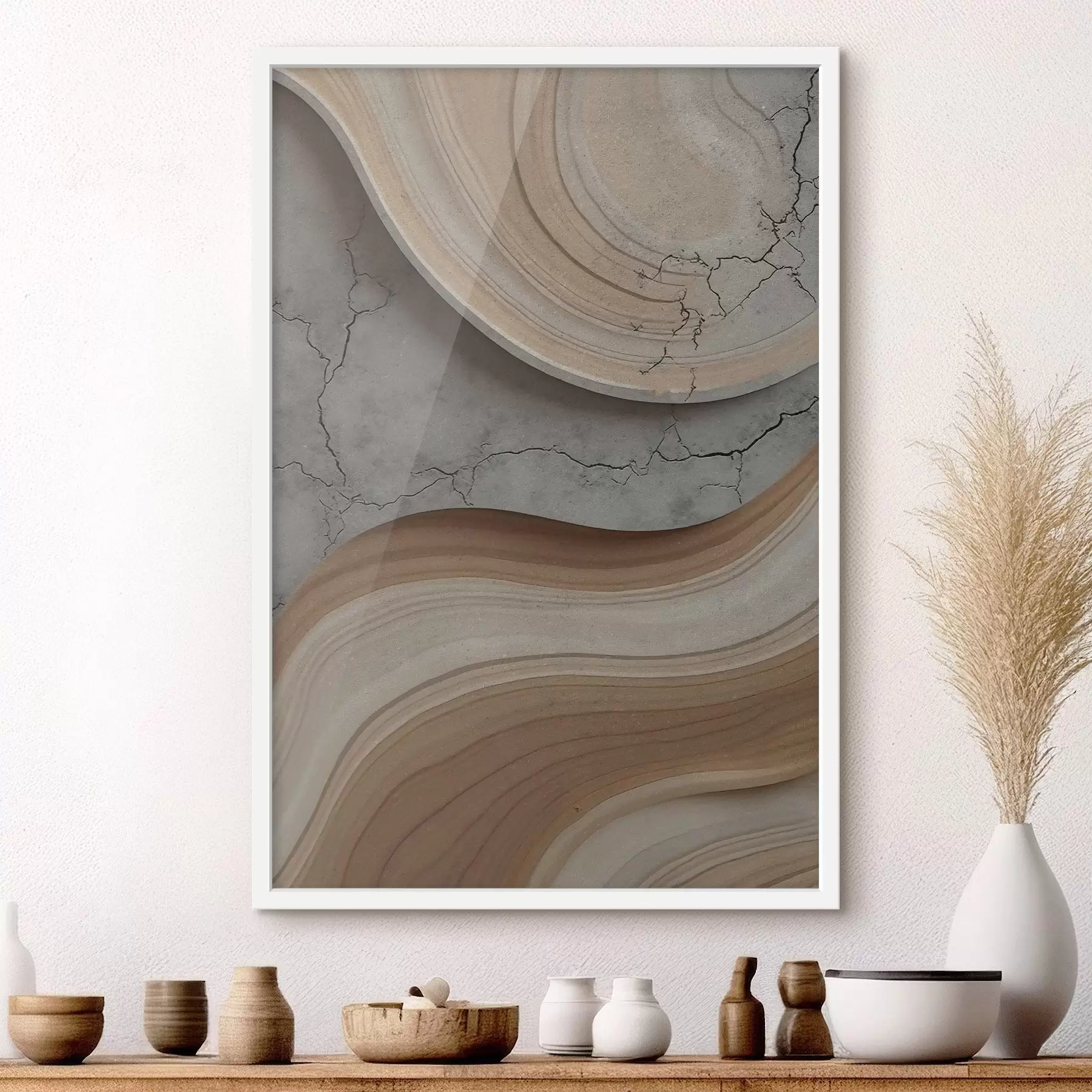 Papier peint Bois et marbre clair, imitation f48103