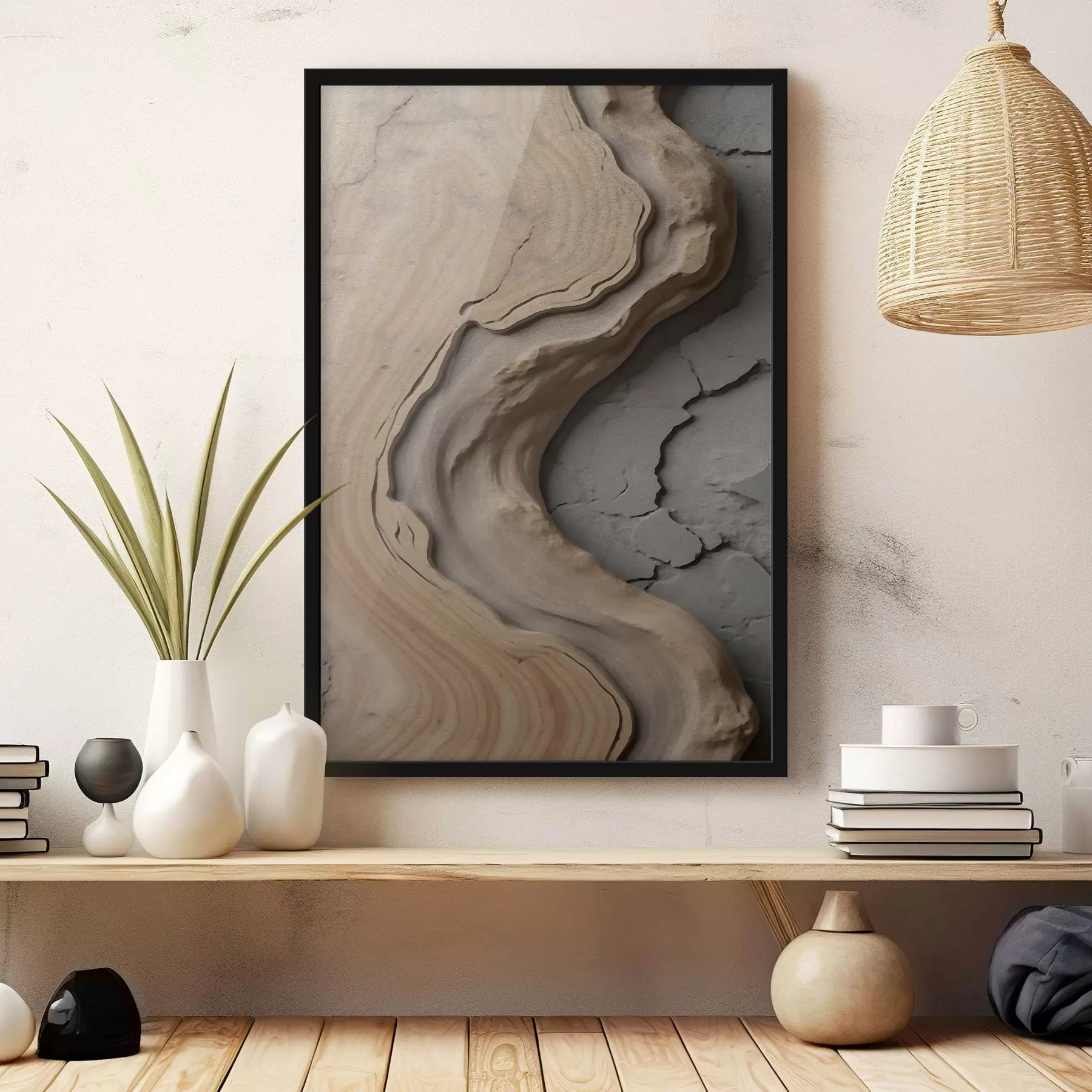 Papier peint Bois et béton, imitation f48105