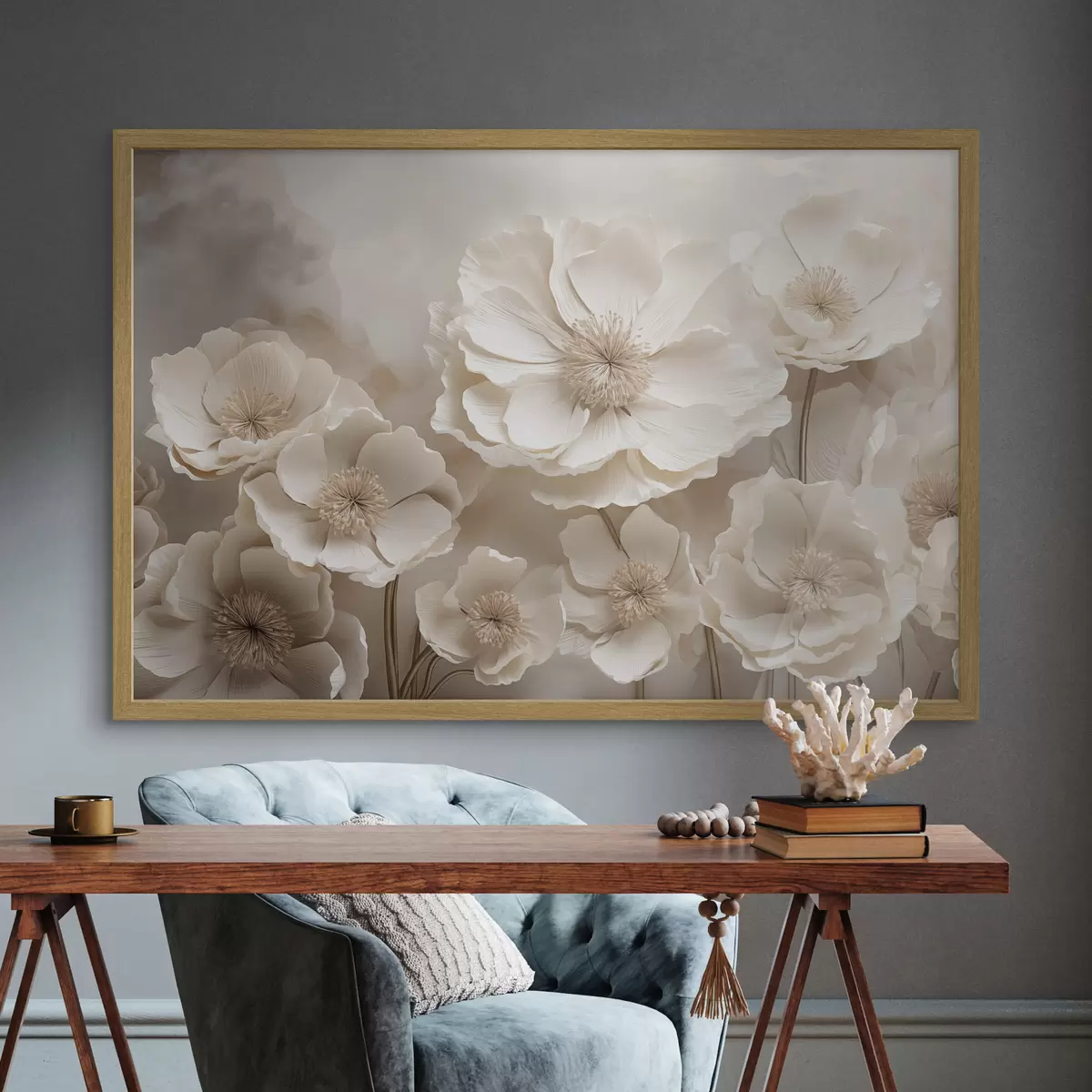 Poster Grandes fleurs f48111