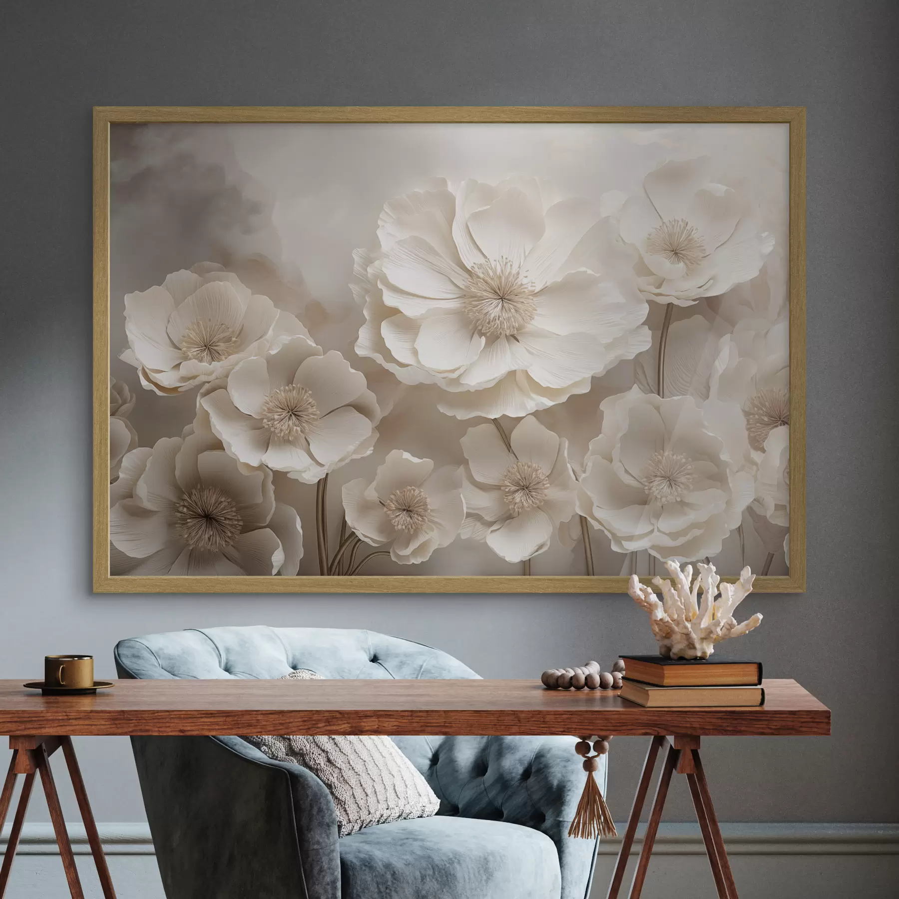 Papier peint Grandes fleurs f48111