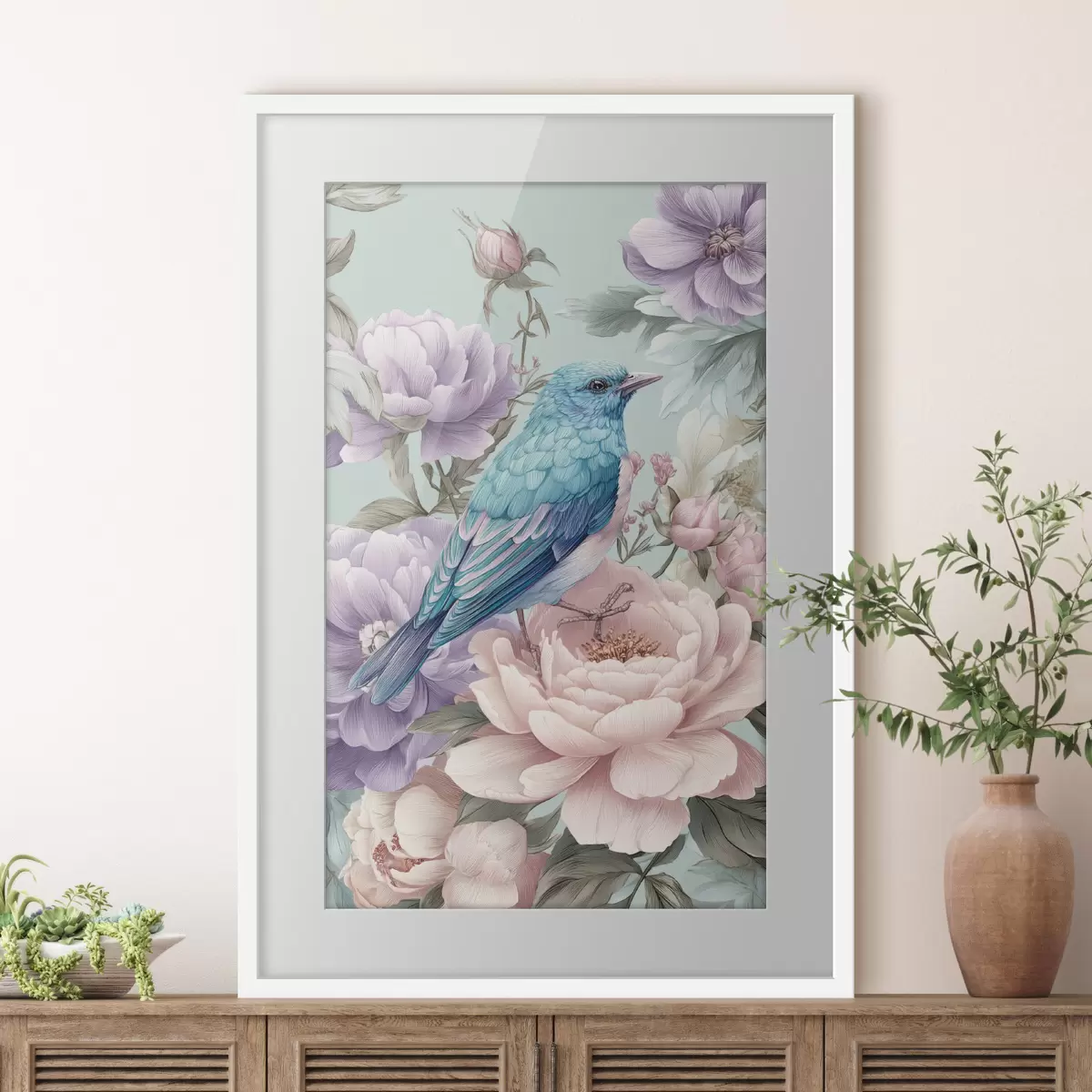 Poster Oiseaux et étreinte f47943
