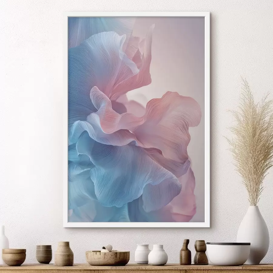 Papier peint vagues abstraites avec effet de volume f47945