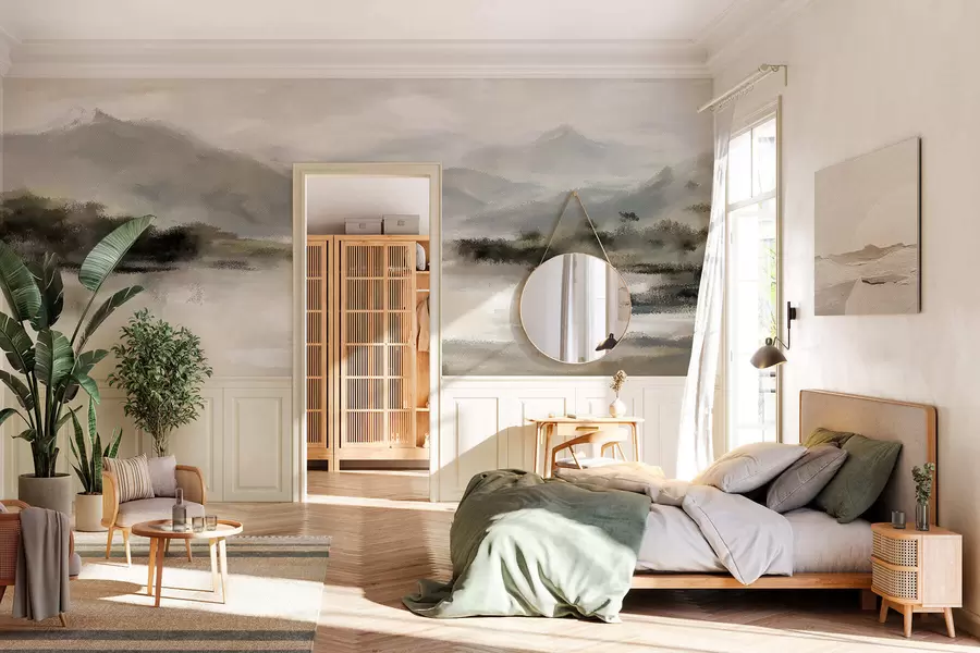 Papier peint Montagnes peintes w05248