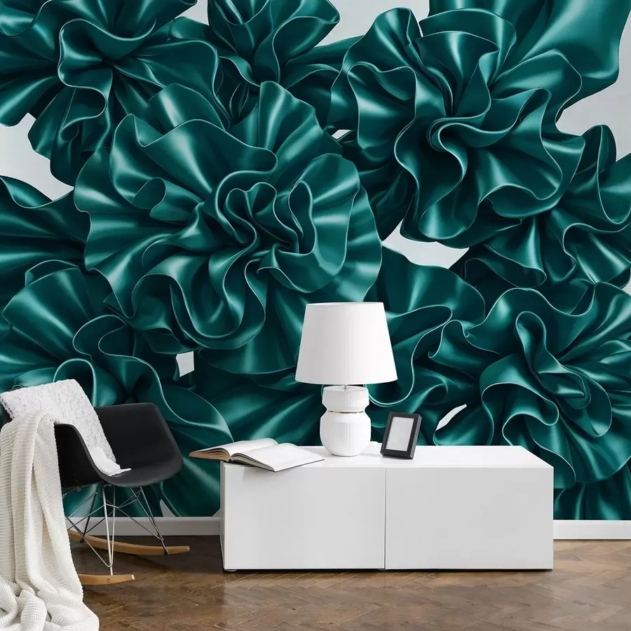 Papier peint Imitation de fleurs à partir de rubans w05252v2