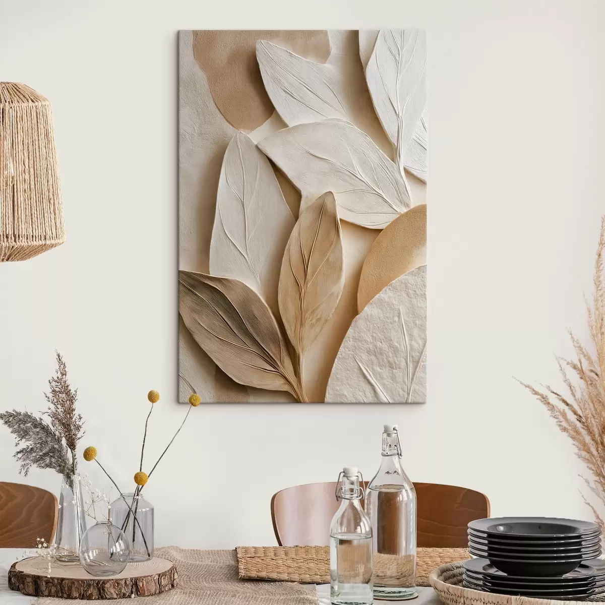 Tableau Feuilles abstraites s48123