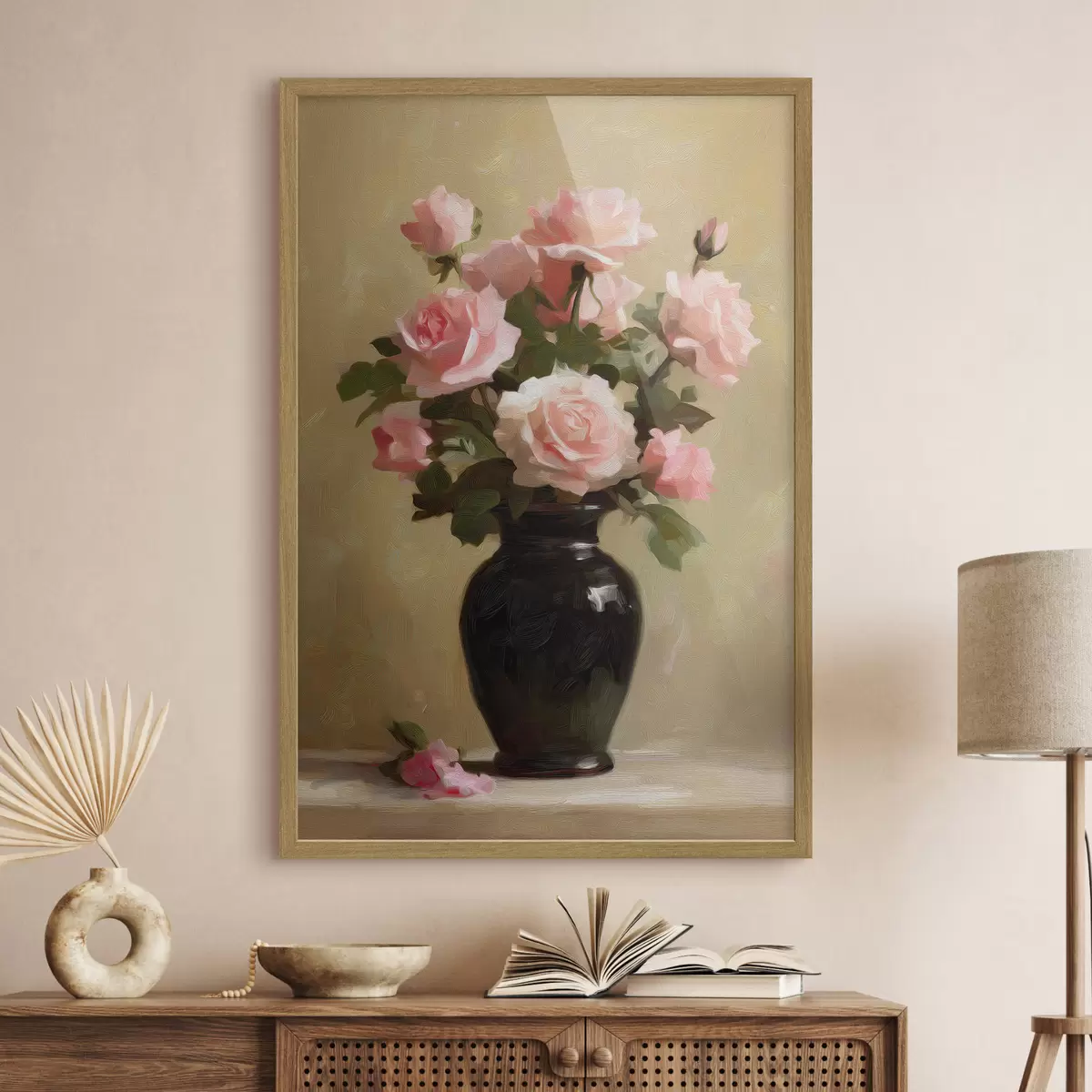 Poster Vase avec des roses f48125