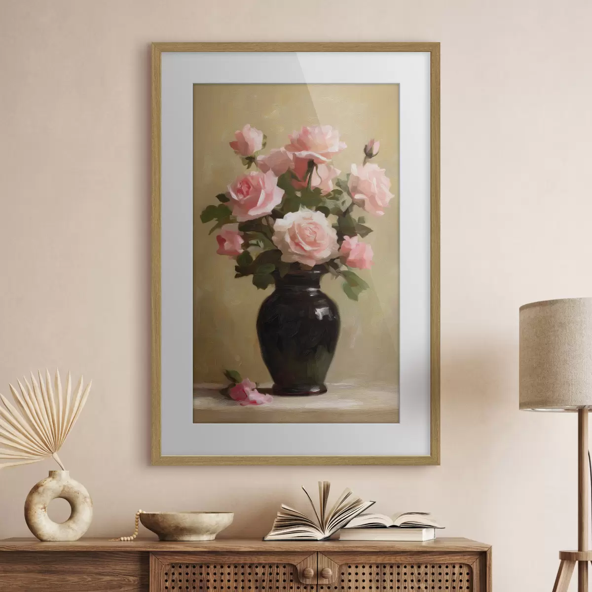 Poster Vase avec des roses f48125