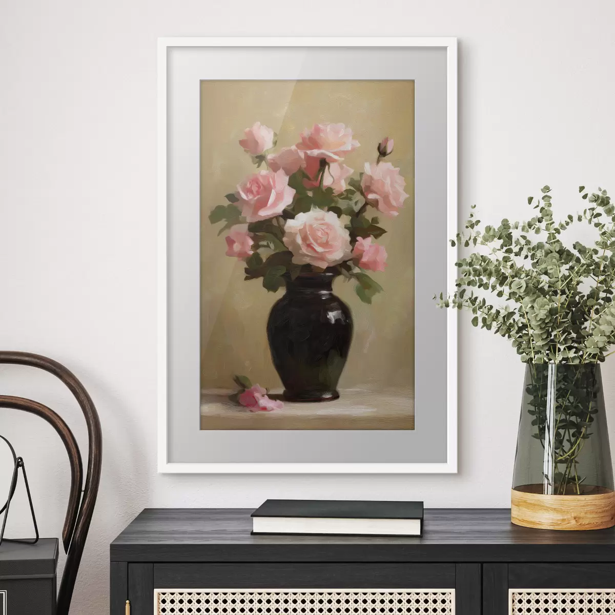 Poster Vase avec des roses f48125
