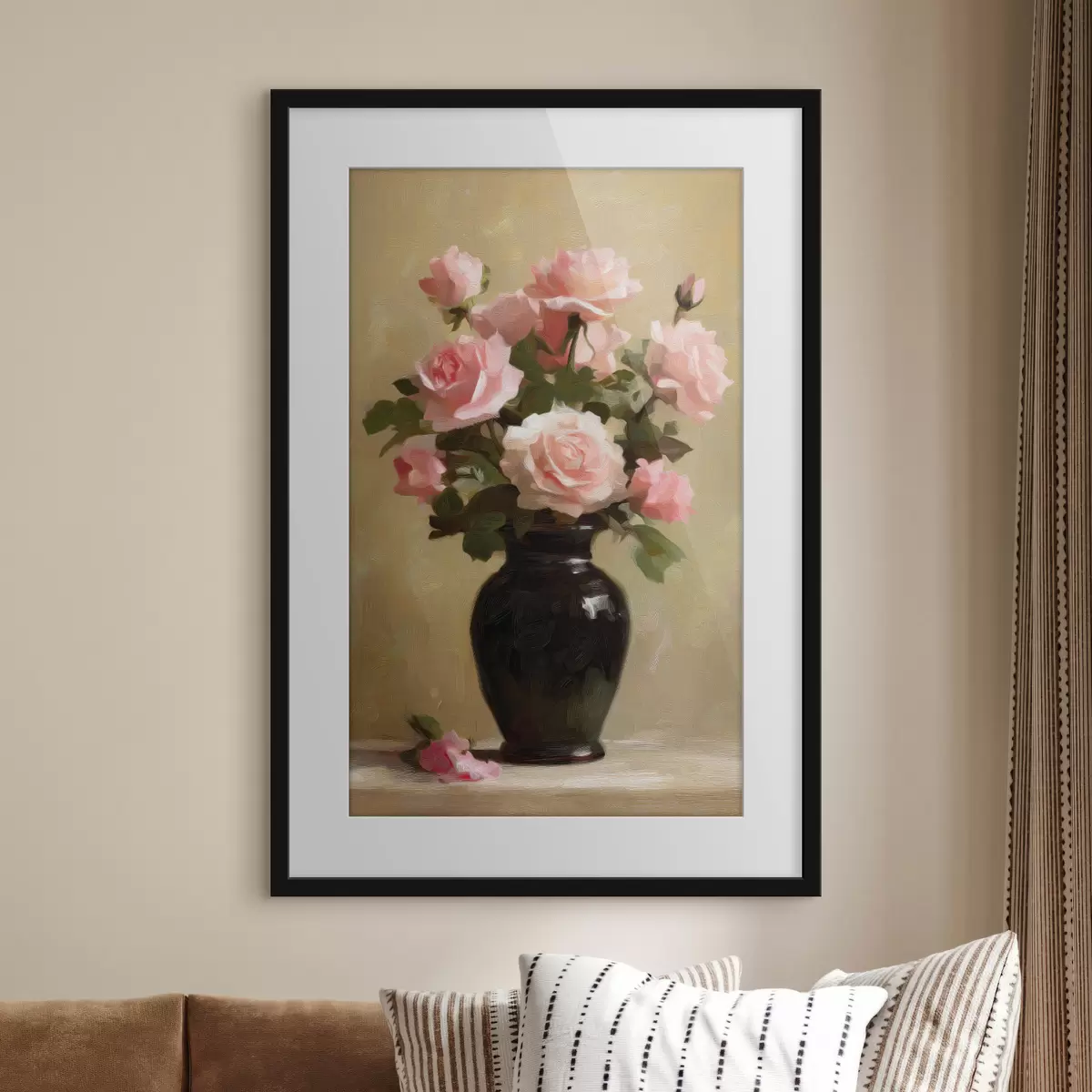 Poster Vase avec des roses f48125