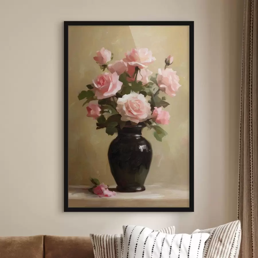 Papier peint Vase avec des roses f48125