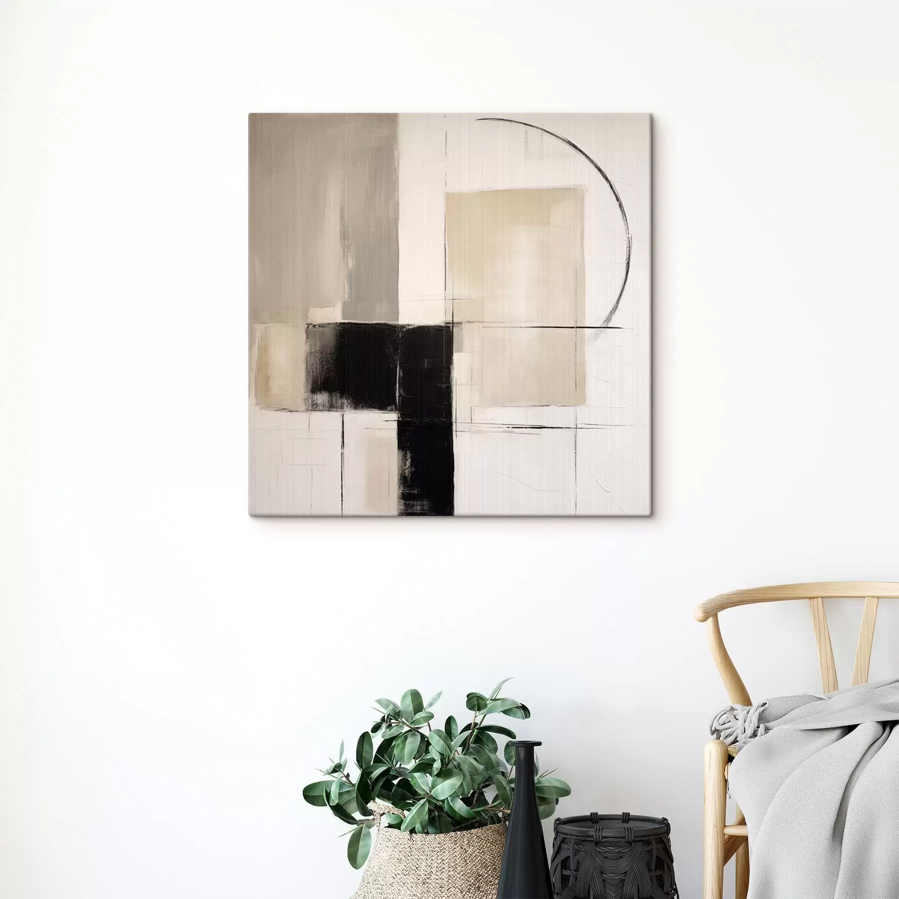 Tableau peinture géométrique abstraite moderne s48072